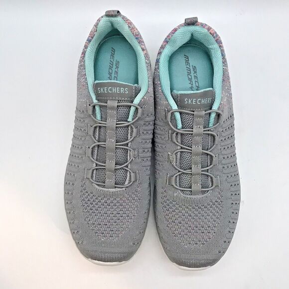 Skechers Virtue Slip-On Sneakers Women's 9 Gray/Multi Vegan Memory Foam Low Shoe - Picture 5 of 10